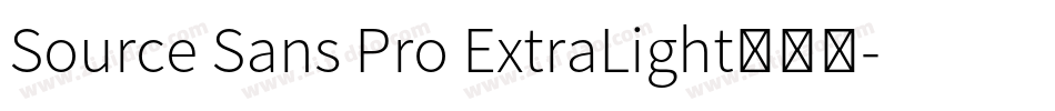 Source Sans Pro ExtraLight手机版字体转换